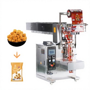 เครื่องบรรจุภัณฑ์แบบอัตโนมัติชนิดถังคว่ำขนาดเล็ก VFFS พร้อมสายพานลำเลียงถุงแบบถังสำหรับบรรจุอาหาร ผลิตภัณฑ์รูปทรงไม่ปกติ เสียงเบา - Product Image 1