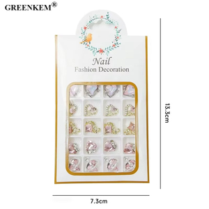 20 grilles forme mixte Zircon ongles strass 3D luxe pile diamant amour papillon Nail Art décorations ongles breloques - Product Image 6