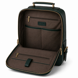 Men PU Leather <b>Backpack</b> Business Laptop <b>Backpack</b> <b>Large</b> Capacity Travel Bag With Flap Pocket - Product Image 6