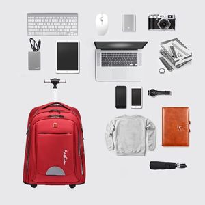 Nouveauté 2025 Sac à dos pour ordinateur portable de grande taille unisexe gris Sac à dos à roulettes imperméable pour hommes pour les voyages - Product Image 5