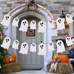 Bandera de Fantasma Blanca Personalizada Directo de Fábrica para Decoración de <span class=keywords><strong>Fiesta</strong></span> de Halloween, Bandera de Fantasma para el Día de Todos los Santos - Product Image 6