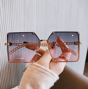 <span class=keywords><strong>2023</strong></span> chaud femmes carré grand cadre voyage <span class=keywords><strong>lunettes</strong></span> grand visage personnalité creux <span class=keywords><strong>lunettes</strong></span> de soleil sans cadre à la mode Net rouge <span class=keywords><strong>lunettes</strong></span> de soleil - Product Image 1