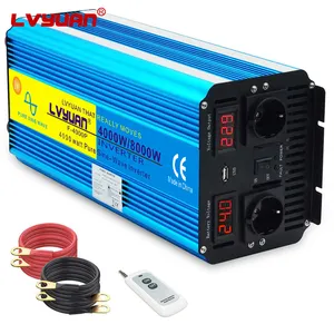 Lvyuan biến tần 8000 Watt tinh khiết Sine Wave 12V 24V 110V 220V Điện biến tần 4000W 8000 W tinh khiết Sine Wave Inverter