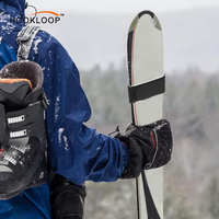 Sangle de ski personnalisée en couleur et en taille, avec attaches auto-agrippantes, sangle de transport réglable, enveloppes de ski, accessoires de ski pour skis et bâtons