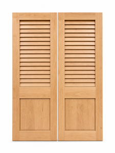 Dos persianas exteriores de madera de color blanco con lamas iguales - Product Image 6