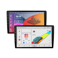 Autoradio multimédia universel Android 9/10 pouces 2DIN avec GPS, radio stéréo, navigation, CarPlay et Android Auto, 8 cœurs, 4+64 Go