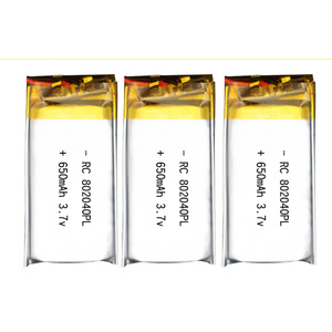 Batterie LiPo (Lithium Polymère) rechargeable 802040 3.7V 650mAh à bon prix, haute qualité, protection IP65, empilable, tout-en-un - Product Image 4