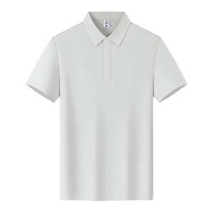 Polo Shirt Quick Dry Short Sleeve Solid Color Polyester <b>Work</b> Wear Daily Use - Product Image 1