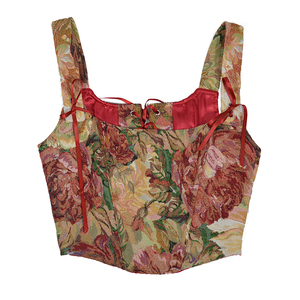 Mignon Double Petit Gilet Poitrine <span class=keywords><strong>Top</strong></span> Papillon Bandoulière Corset <span class=keywords><strong>Noeud</strong></span> Encre Chrysanthème Fishbone Corset Taille <span class=keywords><strong>Bustier</strong></span> <span class=keywords><strong>Top</strong></span> - Product Image 1