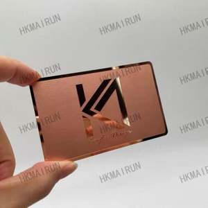 Tarjetas de Presentación de Diseño Moderno, Tarjetas Metálicas con Relieve de Bronce - Product Image 2