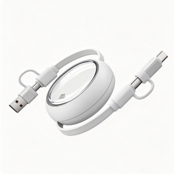 Premium Wholesale Retractable USB C Cable Multi Charging 5A Fast Charging 2 in 2 Multiple Charger Cord for iphone Android Tablet