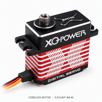 Moteur servo à couple élevé XQ-POWER XQ-S8218D 15 kg étanche sans noyau engrenage en acier inoxydable aluminium SCX24 OEM Vente en gros 8.4V
