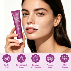 Crème dépilatoire apaisante permanente pour femmes, sans douleur, pour l'épilation du visage en 4 minutes, pour le dessus du visage, le menton et les poils de pêche - Product Image 3