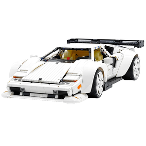 <span class=keywords><strong>KBOX</strong></span> 10547 MOC Personalizado, Impresionante Auto Deportivo Blanco Técnico, Plástico ABS, Escala 1:8, 40 Piezas, Bloques de Construcción de Modelos de Juguetes para Armar - Product Image 1