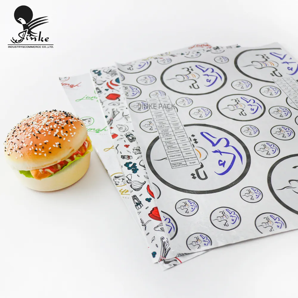 Food Grade Vetvrij Aluminiumfolie Papier Voor Sandwich Burger Verpakking
