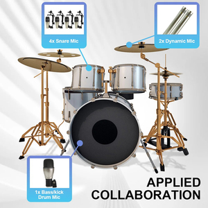Micrófono de <span class=keywords><strong>Batería</strong></span> Profesional con Cable GAM-DK19 Recordio, Cancelación de Ruido, Conjuntos de Micrófonos de Audio de Alta Calidad - Product Image 5