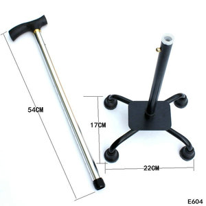Cleye Aluminum Alloy Four Leg <b>Cane</b> Adjustable Height 70.35-96cm E601 - Product Image 5