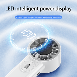 2026 Nieuwe Handheld Hoge-Snelheidsventilator USB Oplaadbaar Draagbare Mini Ventilator met 100 Snelheidsinstellingen & Krachtige Wind Logo aanpassing - Product Image 5