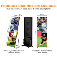 Pantalla LED Plegable Portátil para Carteles, P1.86, Señalización Digital Interior, Tótem, 640x1920mm, Venta al Por Mayor
