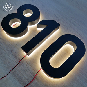 Letra de canal acrílico Lgoo número de casa signo retroiluminado letras de luz <span class=keywords><strong>Led</strong></span> al aire libre impermeable Metal personalizado letras de canal <span class=keywords><strong>Led</strong></span> - Product Image 4