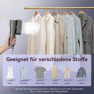 Défroisseur Vapeur Portable Électrique 1200W, Chauffage Rapide en 25s, Défroisseur à <span class=keywords><strong>Main</strong></span> pour Vêtements, Idéal Maison et Voyage, Alimentation Manuelle, Certifié CE - Product Image 2