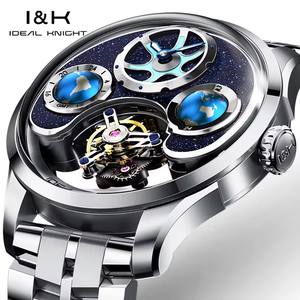 IDEAL KNIGHT 6805 Women's Luxury Business Charm Tourbillon <b>Automatic</b> Miyota Movement <b>Skeleton</b> Stainless Steel <b>Watch</b> - Product Image 3