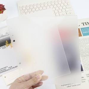 Custodia per Notebook con 6 anelli in acrilico e legante <span class=keywords><strong>a</strong></span> strisce trasparenti A5 con finitura opaca, Planner di Budget in stile stampato - Product Image 3