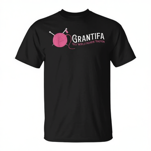 T-shirt Grantifa in cotone nero, unisex, taglia media per adulti, design con messaggio politico - Product Image 2