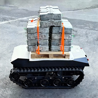 Châssis de robot chenillé télécommandé TinS-17, capacité de charge 700 kg, avec système d'amortissement de suspension pour livraison tout-terrain en extérieur