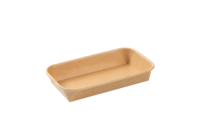Vente en gros de boîtes à salade en papier kraft carrées biodégradables jetables avec couvercle assorti, plateau à emporter pour sushis