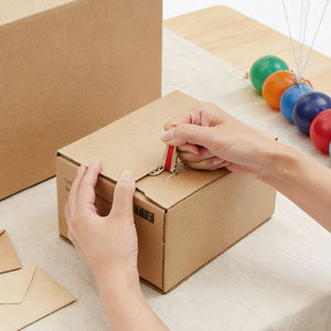 Custom <b>Recyclable</b> Zipper Tear Strip Folding Corrugated Cardboard Mailer Shipping <b>Gift</b> Packaging Boxes - Product Image 2