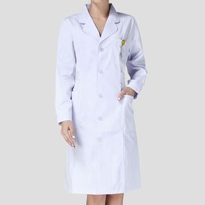 OEM Lady <span class=keywords><strong>Sexy</strong></span> ricamato la luce assistente dentale donne infermiere camice da laboratorio manica corta lungo medico uniforme scrub - Product Image 6