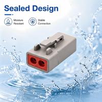 DTP04-2P / DTP06-2S Haidie 2 Pin Male Female Heavy Duty & High Protection Waterproof Sealed Automotive Connector Plug