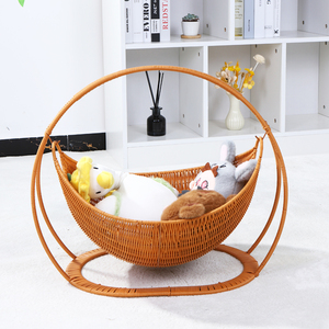 Panier pour animaux de compagnie de luxe, écologique et élégant, en rotin plastique, nouveau design, pour chat et chien, vente chaude - Product Image 4