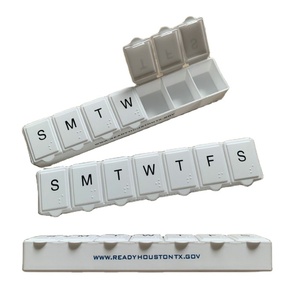 Cheap Custom Logo Material 7 Days Weekly Plastic Pill Box Holder for Promotional Gift