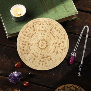 Tailai 8 pollici in legno Carven stregoneria fornisce stelle pendolo bordo kit di stregoneria per la divinazione - Product Image 5