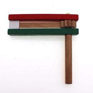 Suministro de fábrica, juguete Musical de madera para bebés, fabricante de ruido, juguete Grogger, <span class=keywords><strong>Clackers</strong></span> para niños - Product Image 5