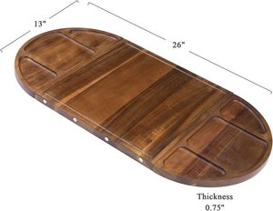 Nouveaux plateaux en bois d'acacia disponibles pour le pain, les fruits, la salade, les aliments, le fromage, les produits de charcuterie et les ensembles cadeaux décoratifs - Product Image 6