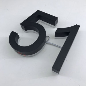 Targa LED Impermeabile per Porta d'Hotel, Numero Civico da <span class=keywords><strong>8</strong></span> Pollici, Insegna con Lettere e Numeri per Indirizzo - Product Image 2