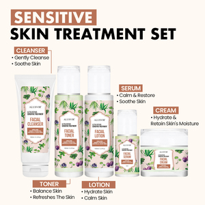 Produits de Soins pour la Peau Sensible <span class=keywords><strong>Anti</strong></span>-Allergie Marque Privée Réparateur Organique Rougeurs <span class=keywords><strong>Visage</strong></span> Sérum <span class=keywords><strong>Visage</strong></span> Crème Hydratante Set de Soins de la Peau - Product Image 5