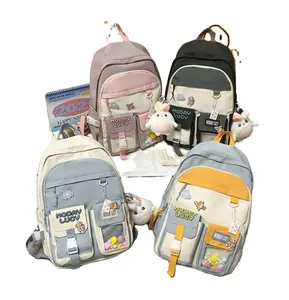 2022 neues Design kann individuelles Logo vierfarbigen Schulmädchen Rucksack Mode wasserdicht Kinder Teenager Student School Rucksack