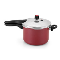 Cuisinière à pression en aluminium rouge de haute qualité 4,5 L Antiadhésive Prête pour l'induction Lave-vaisselle sécuritaire Écologique Grande capacité Bakélite