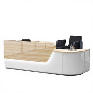 Modern Beauty Salon Reception Table <b>Extendable</b> Convertible Wooden Furniture Barber Shop Cash Register Hospital Supermarket Use - Product Image 3