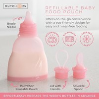 OKOLAY-Ensemble d'allaitement en silicone rose pour bébé, avec plaque d'aspiration divisée, bol, 2 bavoirs, sacs de stockage du lait maternel