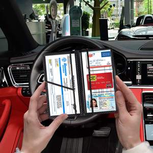 Porte-cartes d'immatriculation et d'assurance de voiture Document d'immatriculation du véhicule Boîte à gants Compartiment Organisateur Essential Car Wallet Case - Product Image 2