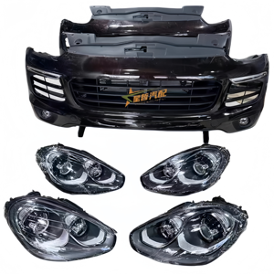 Para <span class=keywords><strong>Cayenne</strong></span>, Parachoques Delantero, Faros, Capó, Piezas Originales de Fábrica Usadas de Alta Calidad, Color Negro Carbón, Fijación con Pernos, Kit de Carrocería - Product Image 1