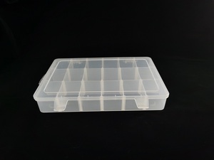 Contenedor <span class=keywords><strong>de</strong></span> Almacenamiento Transparente al por Mayor, Caja <span class=keywords><strong>de</strong></span> Plástico con 18 Compartimentos Extraíbles - Product Image 4