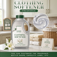 Adoucissant liquide pour linge en pot pliable, gris perle, parfum longue durée, fraîcheur, produits de nettoyage
