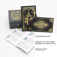 Cartes de tarot en PVC avec feuille d'or de la marque CY, modèle CY-88, imperméables, écologiques, boîte en papier personnalisée 12x7cm pour nappe de jeu