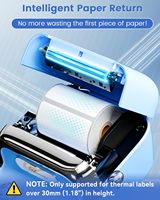 Machine à étiquettes Phomemo M150, imprimante thermique d'étiquettes, facile à utiliser pour le bureau, la maison, les entreprises, livrée avec 1 rouleau d'étiquettes (bleu)